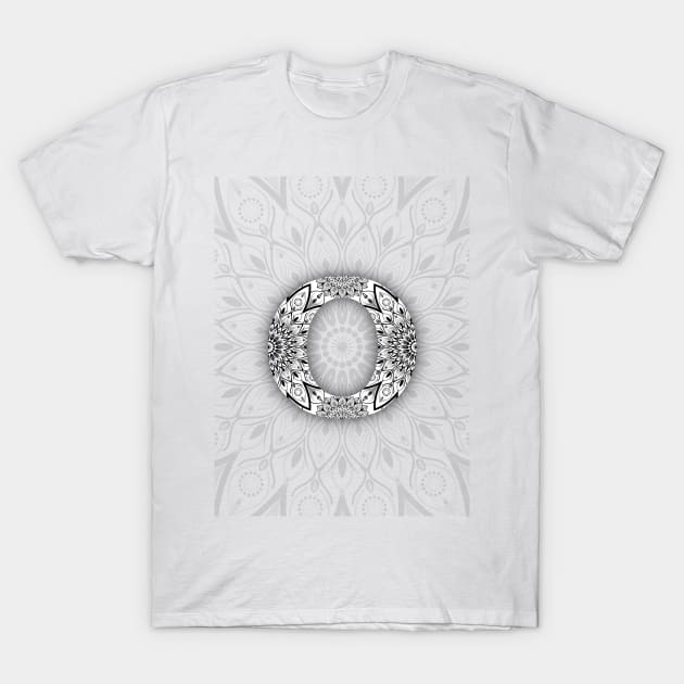 'O' Intricate Pattern T-Shirt by grafi_doodles